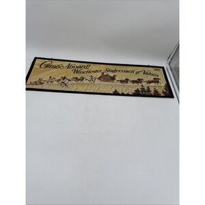 Vintage 26.75x8.5 Cardboard Norman Rockwell Painting Motion Picture Stagecoach